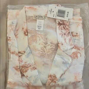 L*Space silk Pastel pajamas with Pink and Blue Accents